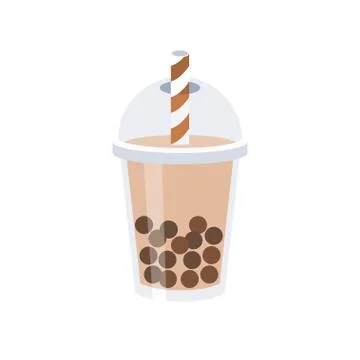 Bubble tea or Pearl milk tea vector illustration Stock Illustration