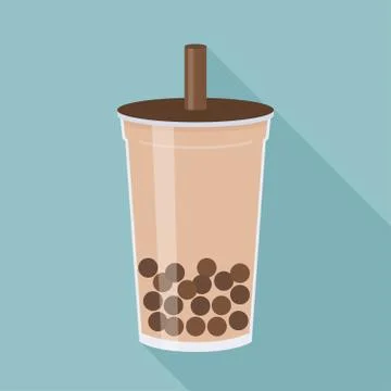 Bubble tea or Pearl milk tea vector illustration Stock Illustration