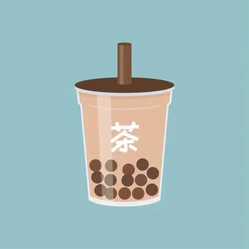 Bubble tea or Pearl milk tea vector illustration Stock Illustration
