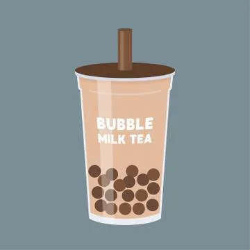 Bubble tea or Pearl milk tea vector illustration Stock Illustration