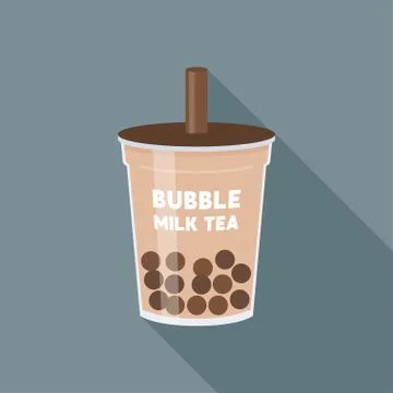 Bubble tea or Pearl milk tea vector illustration Stock Illustration