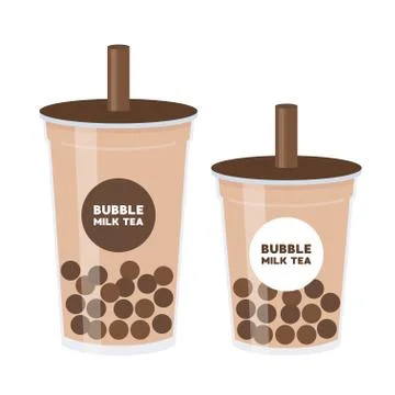 Bubble tea or Pearl milk tea vector illustration 스톡 일러스트