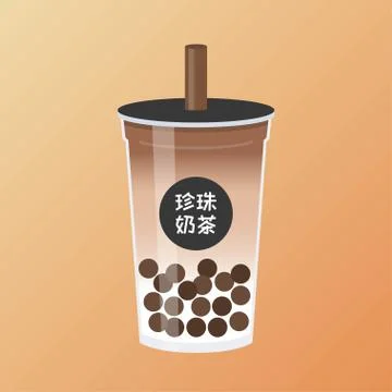Bubble tea or Pearl milk tea vector illustration Stock Illustration