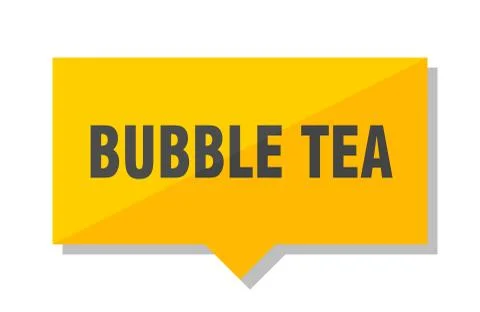 Bubble tea price tag Stock Illustration