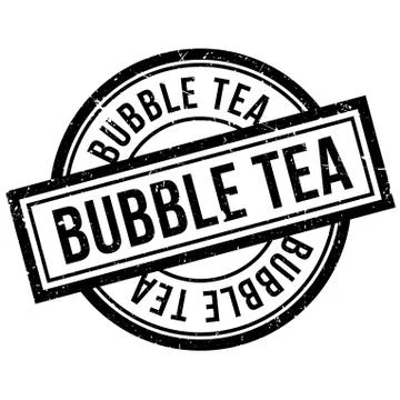 Bubble Tea rubber stamp Stock Illustration