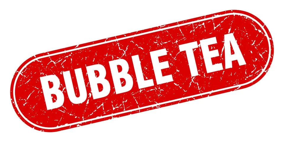 Bubble tea sign. bubble tea grunge red stamp. Label Stock Illustration