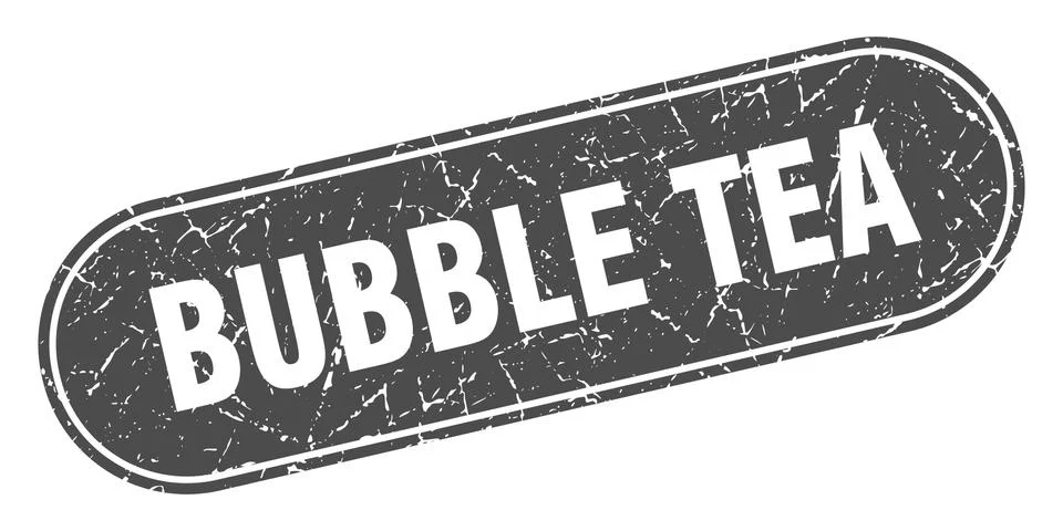 Bubble tea sign. bubble tea grunge black stamp. Label Stock Illustration