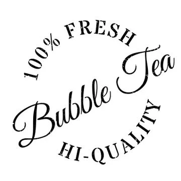 Bubble tea stamp Stock Illustration