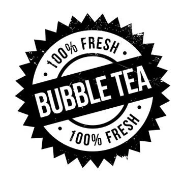 Bubble tea stamp Stock Illustration