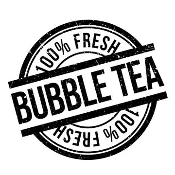 Bubble tea stamp Stock Illustration