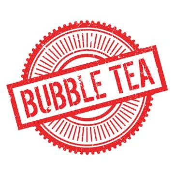 Bubble tea stamp Stock Illustration
