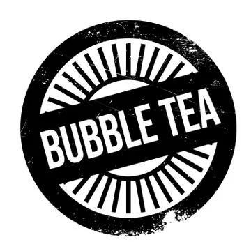 Bubble tea stamp Stock Illustration