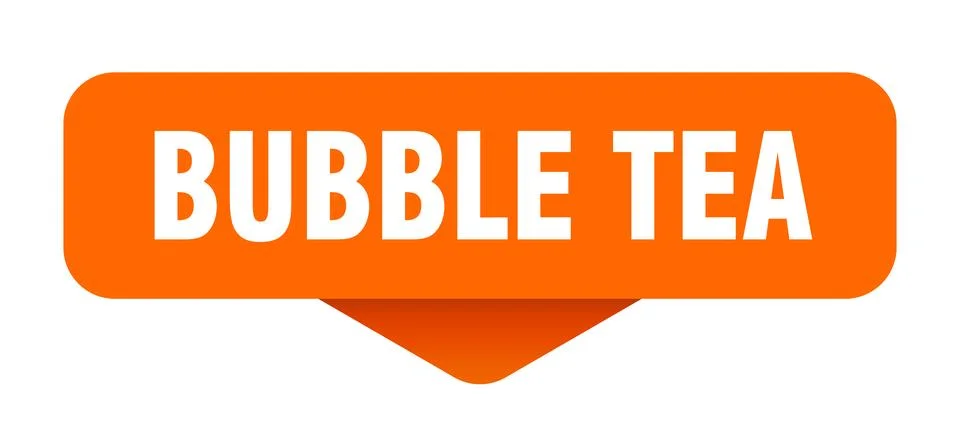 Bubble tea sticker. bubble tea sign on transparent background Stock Illustration