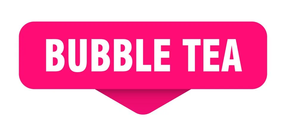 Bubble tea sticker. bubble tea sign on transparent background Stock Illustration