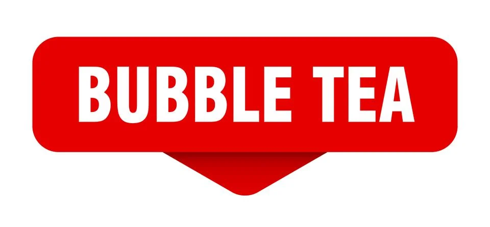 Bubble tea sticker. bubble tea sign on transparent background Stock Illustration