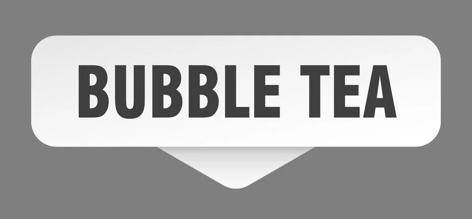 Bubble tea sticker. bubble tea sign isolated on gray background Stock Illustration