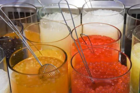 Bubble tea is a Taiwanese tea-based drink Stock Photos