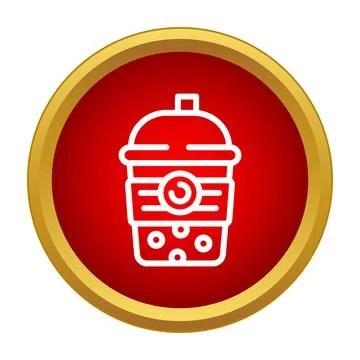 Bubble tea take away drink icon design Stock Illustration