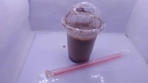 Bubble tea with white background Stock Footage 306047794