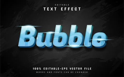 Bubble text effect Stock Illustration