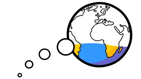 Bubble thinking about Earth and ecology Stock Footage 118877714