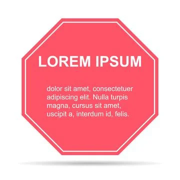 Bubble title shadow shape, banner geometric design icon,  modern frame vector Stock Illustration