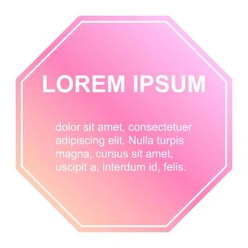 Bubble title shape, banner geometric design icon,  modern frame vector illust Stock Illustration