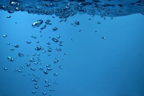 Bubble under water back ground Copy space Stock Photos