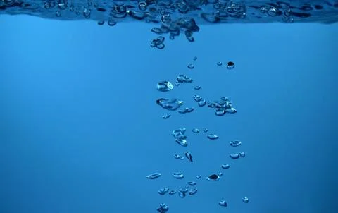 Bubble under water back ground Copy space Foto stock