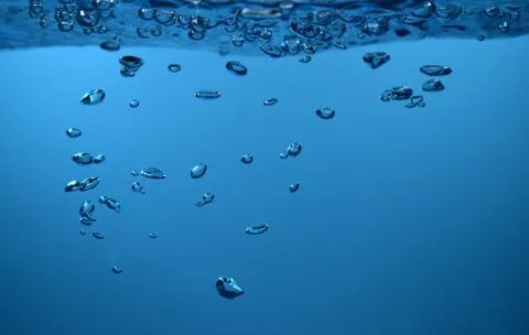 Bubble under water back ground Copy space Stock Photos