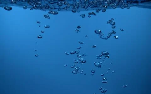 Bubble under water back ground Copy space Stock Photos