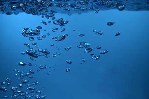 Bubble under water back ground Copy space Stock Photos