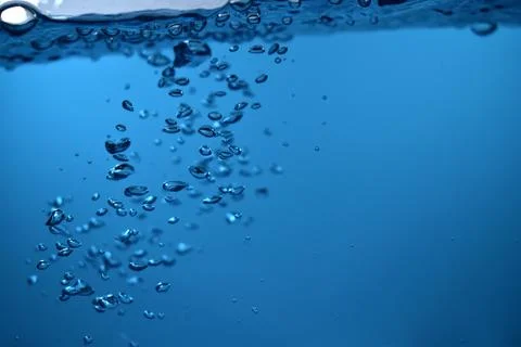 Bubble under water back ground Copy space Stock Photos