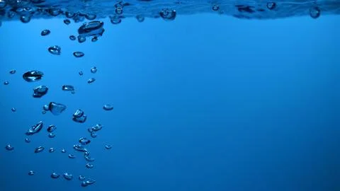 Bubble under water back ground Copy space Stock Photos