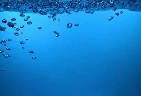 Bubble under water back ground Copy space Stock Photos