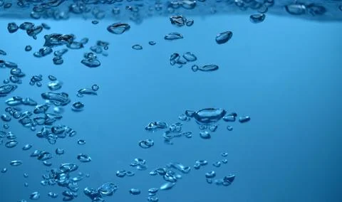 Bubble under water back ground Copy space Stock Photos