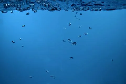 Bubble under water back ground Copy space Stock Photos