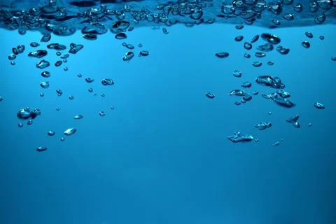 Bubble under water back ground Copy space Stock Photos