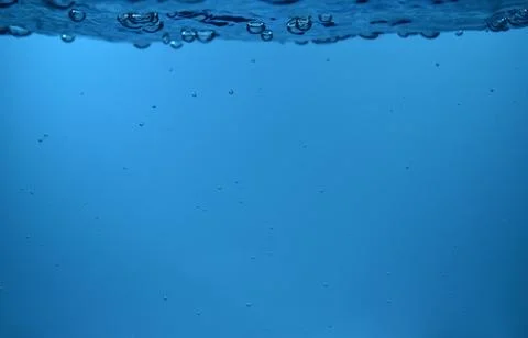 Bubble under water back ground Copy space Stock Photos