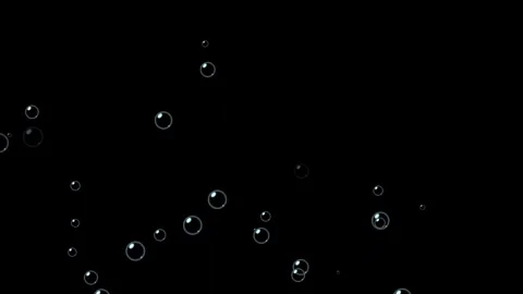 Bubble underwater going up black Screen Stock Footage 274309348