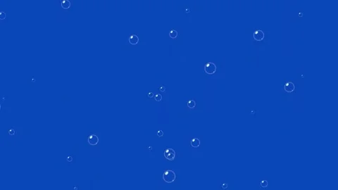 Bubble underwater going up blue Screen Stock Footage 274309352