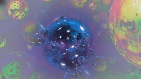 Bubble Universes Concept Art Stock Illustration