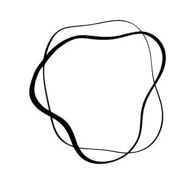 Bubble vector illustration abstract shape. black line creative frame for adve Stock Illustration