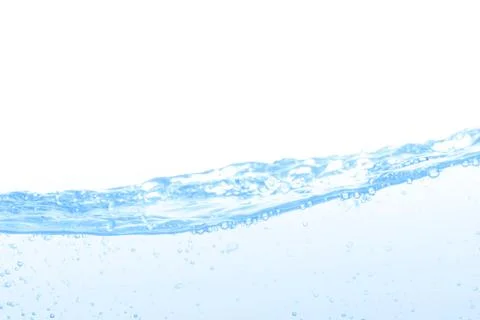 Bubble of water isolated on white background with space for copy. Stock Photos