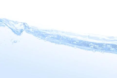 Bubble of water isolated on white background with space for copy. Stock Photos