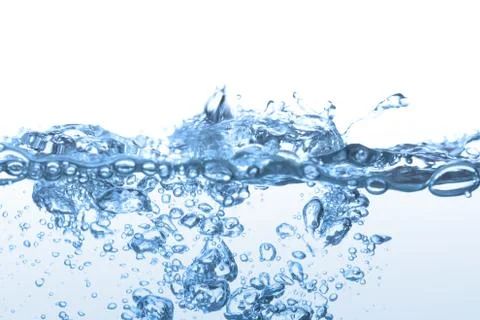 Bubble of water isolated on white background. Stock Photos