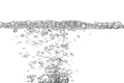Bubble of water isolated on white background. Stock Photos