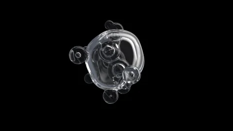 Bubble Water Molecule, A meticulously crafted illustration Video stock 315289058
