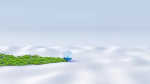 Bubble With Water Is Spreading The Life  Stock Footage 309672276