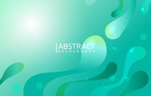 Bubble Wave Fluid Liquid Mint Green Turquoise Abstract Background Stock Illustration